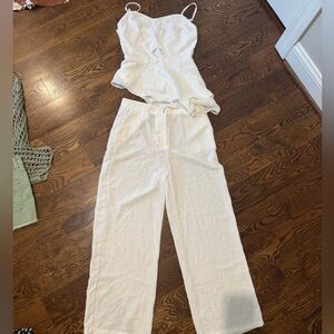 Elegant White Women's Jumpsuit